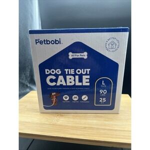 Petbobi Dog Tie Out Cable Large 90lbs 25 Foot